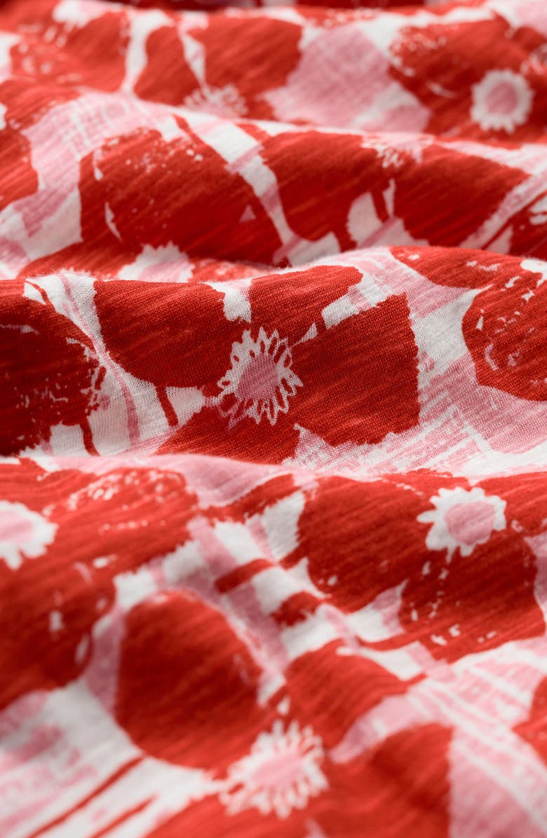 Seasalt Cornwall Chapelle Floral Organic Cotton Jersey Dress, Alternate, color, Patchwork Bloom Mandarin