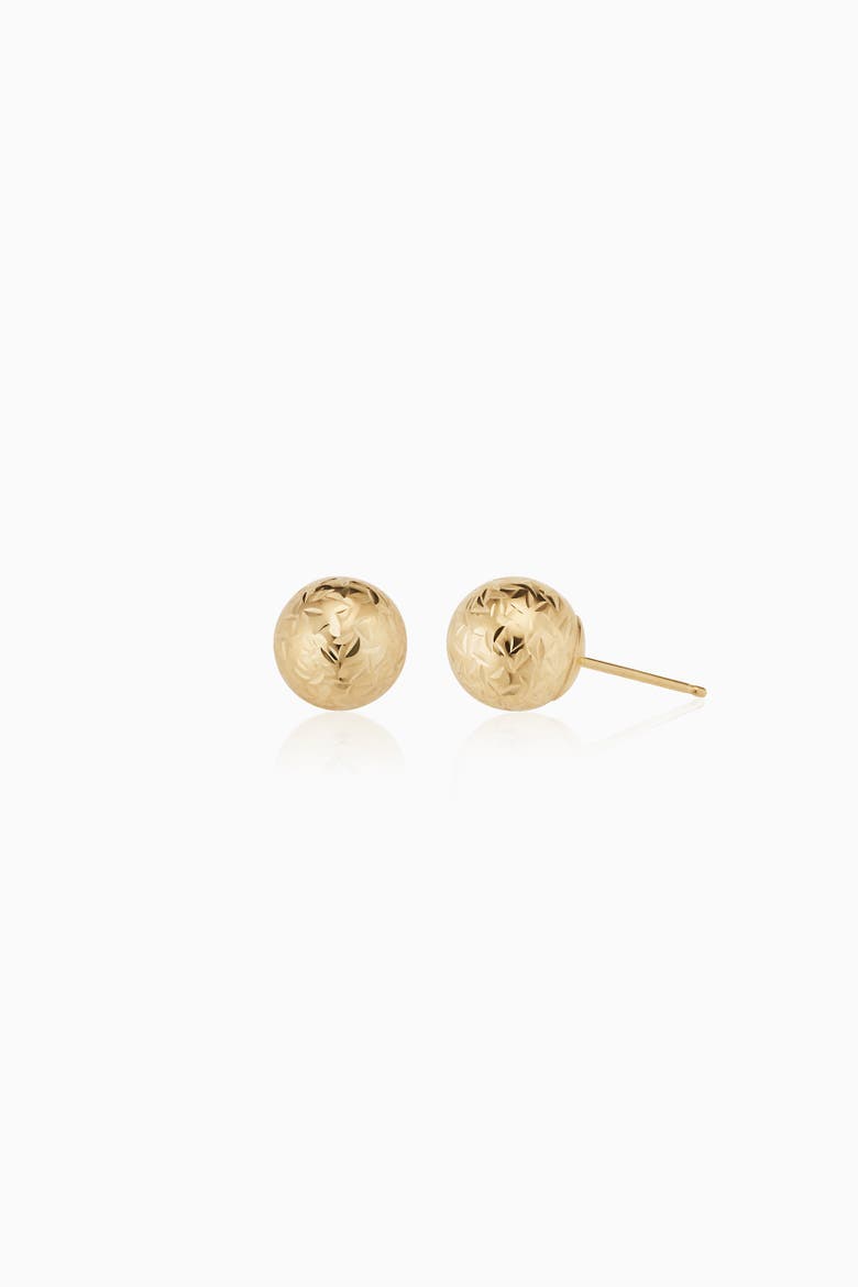 14K Gold Celebration Ball Studs Earrings, Alternate, color, Yellow Gold