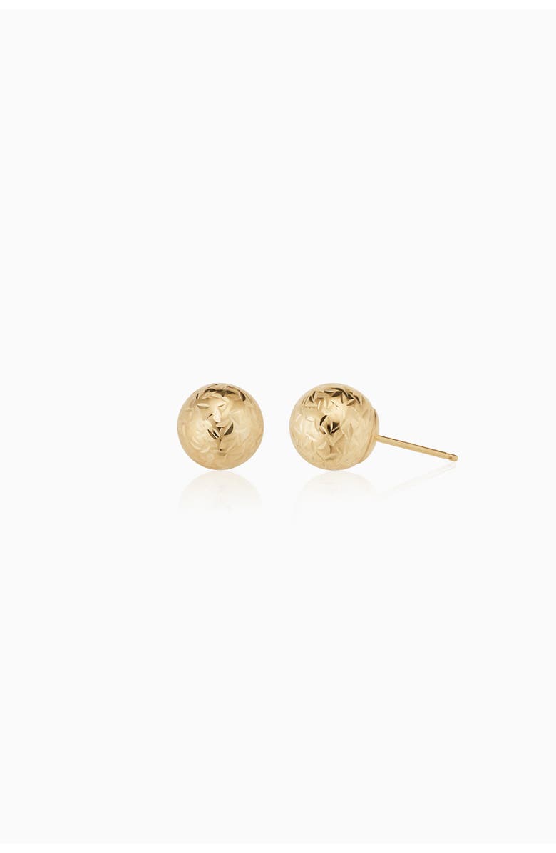 Oradina 14K Gold Celebration Ball Studs Earrings, Alternate, color, Yellow Gold