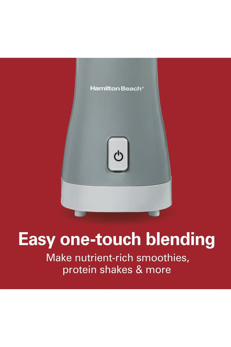 14 Oz One Touch Personal Blender With Travel Lid, Alternate, color, Grey