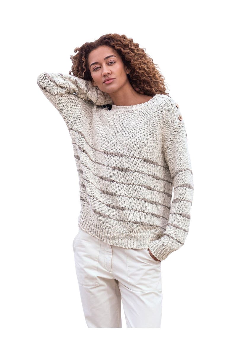 Drop Stitch Breton Sweater, Main, color, OATMEAL TAUPE