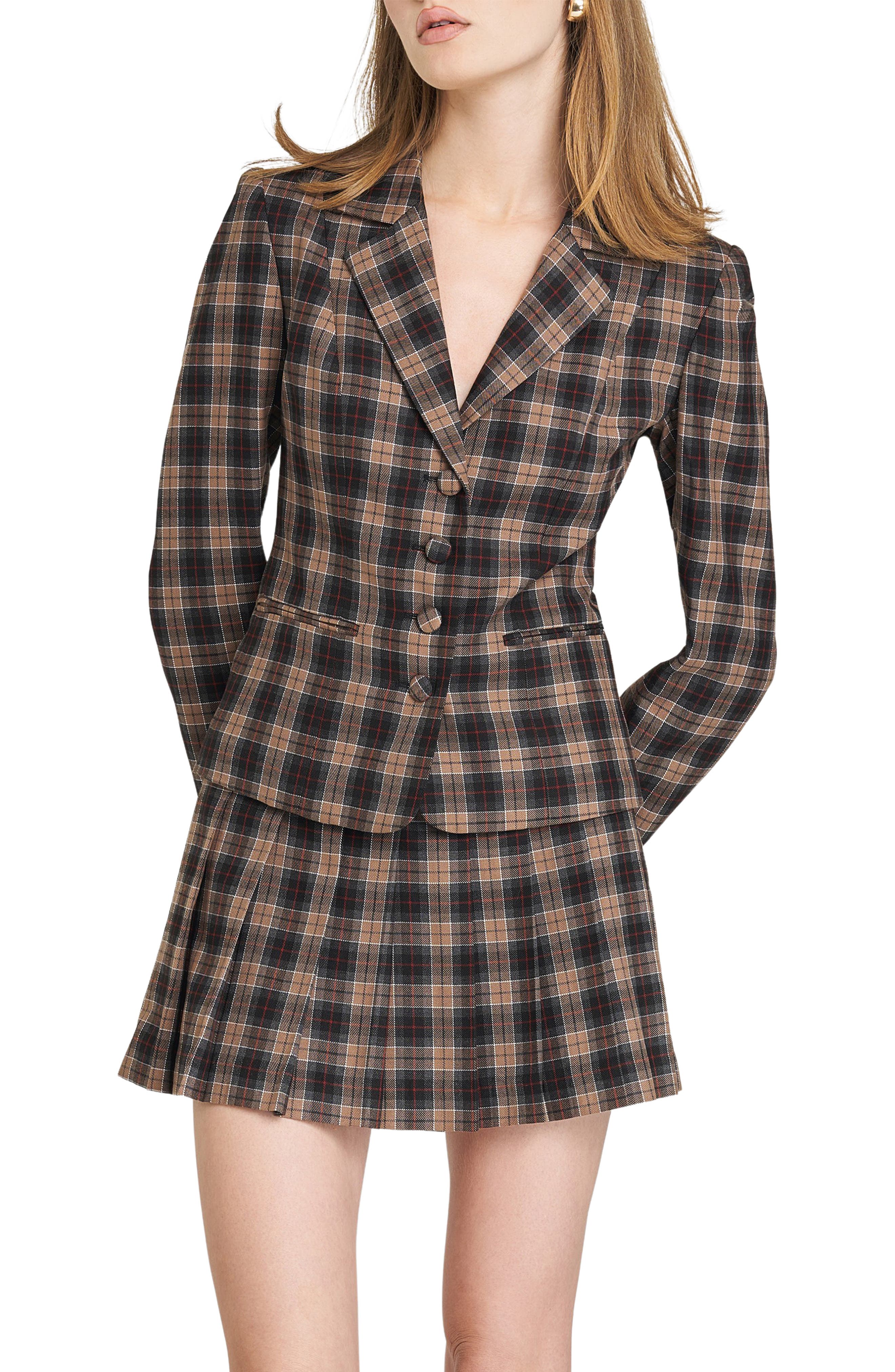 WAYF Darby Plaid Blazer