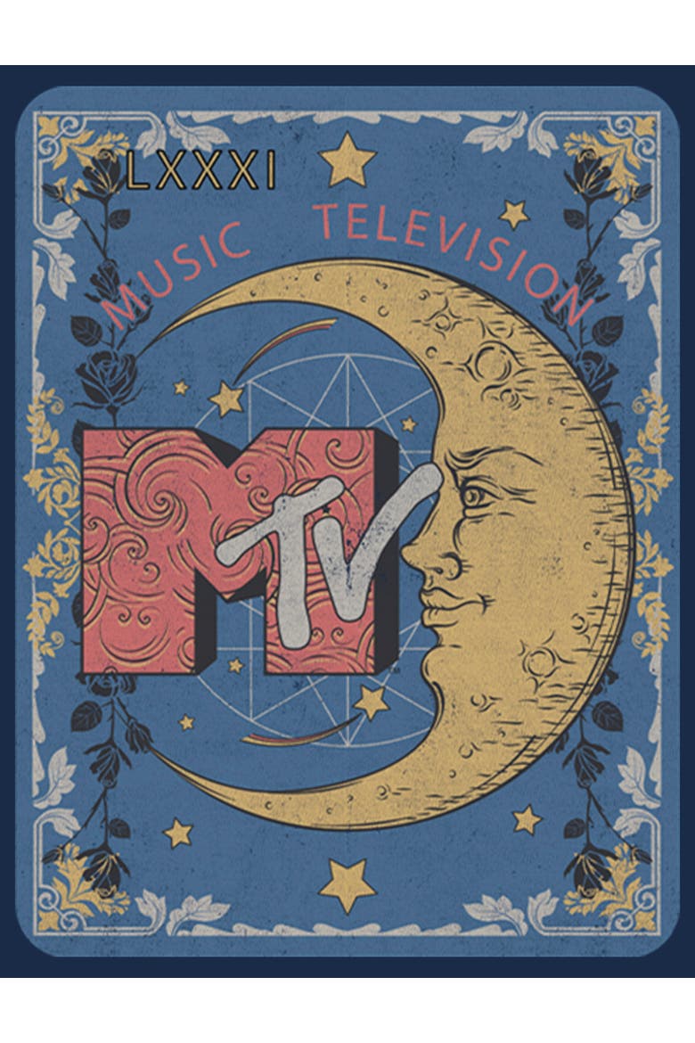 Men's Moon Line Drawing Logo Short Sleeve Graphic T-Shirt, Alternate, color, Navy Blue Heather