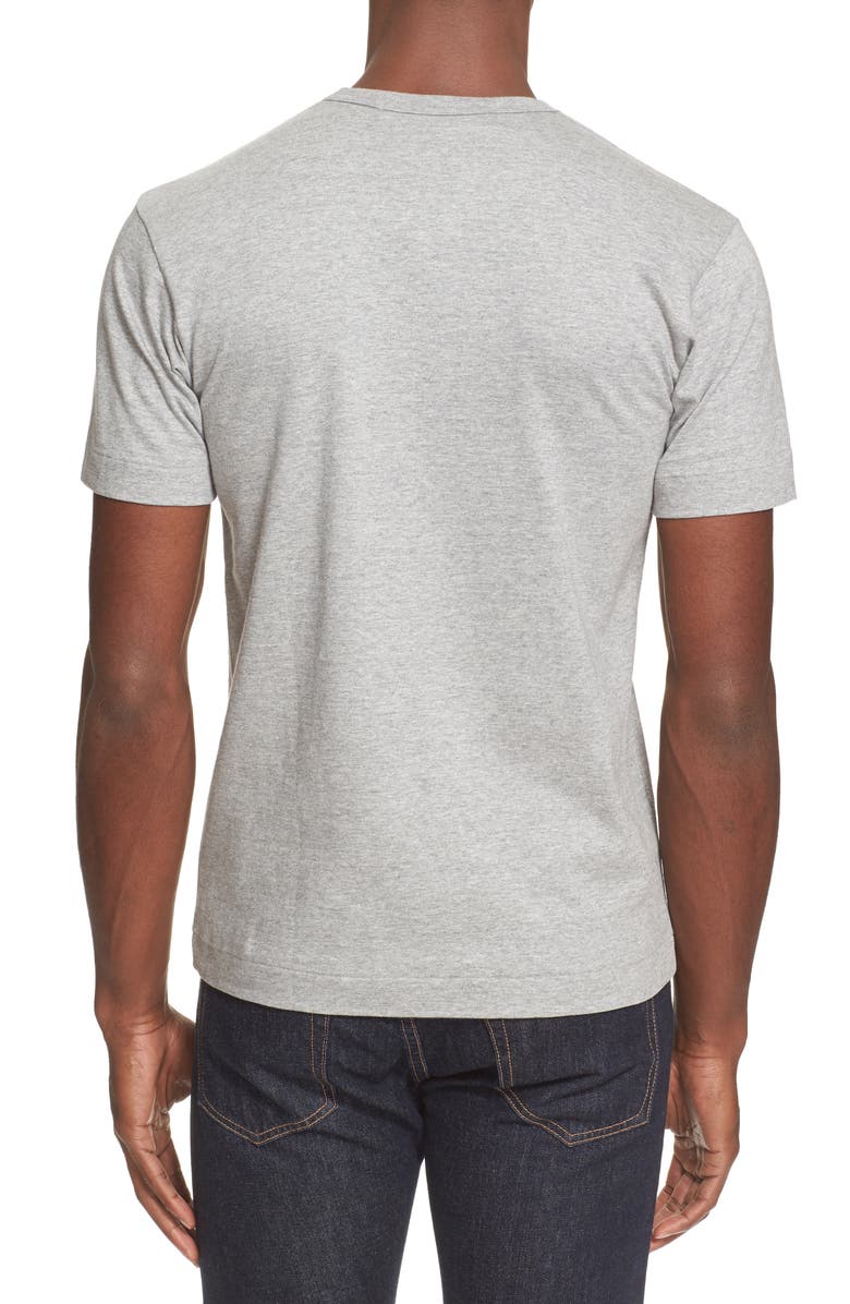 Comme des Garçons PLAY Crewneck T-Shirt, Alternate, color, Top Grey 3