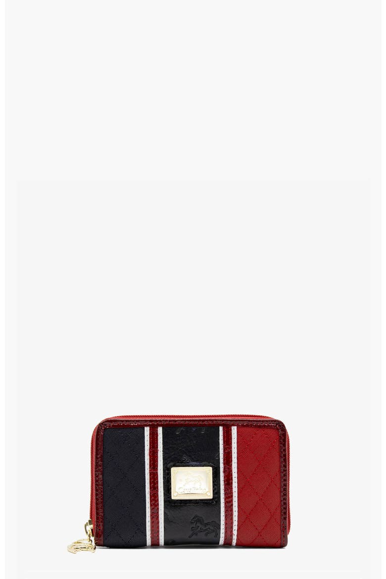 Prestige Card Holder Wallet 217, Main, color, Navy / White / Red