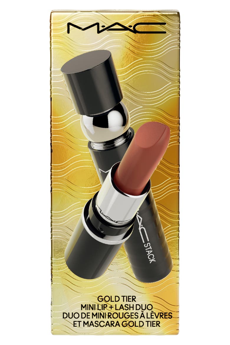 Gold Tier Mini Lipstick + Mascara Duo Holiday Gift Set $31 Value, Alternate, color, NO COLOR