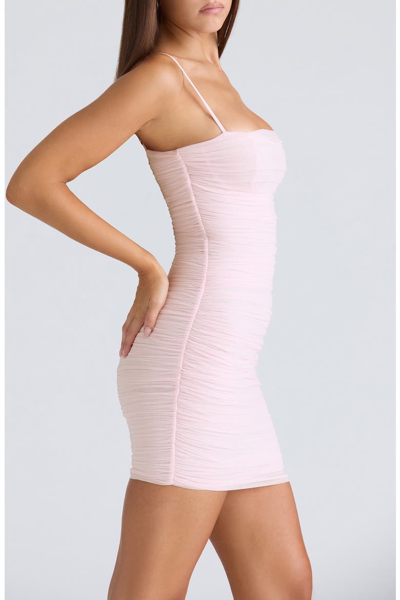 Ella Ruched Sleeveless Minidress, Alternate, color, BALLERINA PINK
