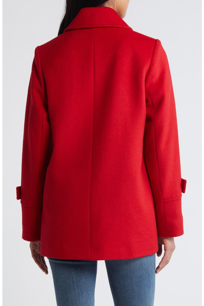 Wool Blend Peacoat, Alternate, color, CRIMSON RED