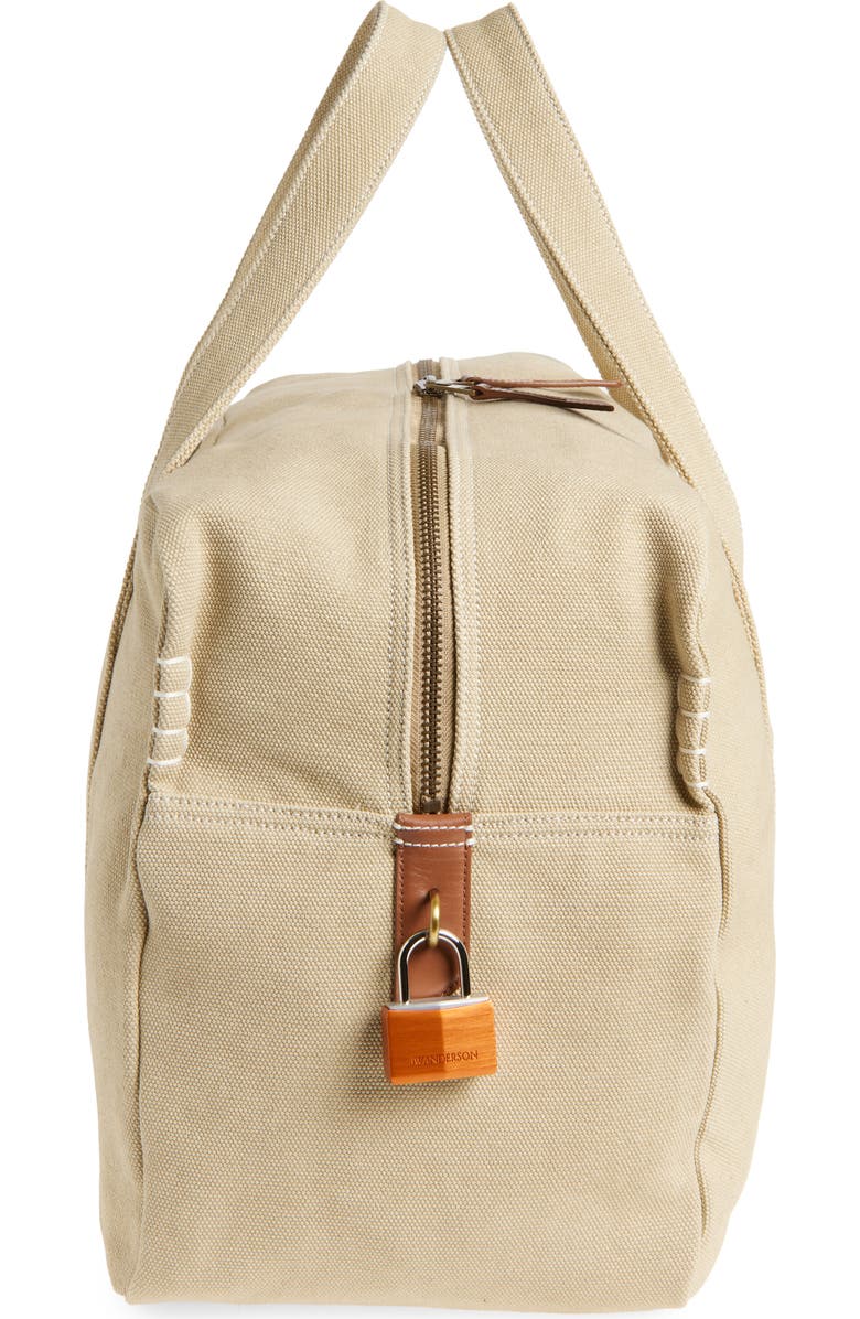 JW Anderson Cotton Canvas Weekend Bag, Alternate, color, Stone