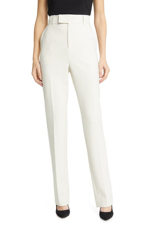 Amberot Slit Back Hem Slim Trousers