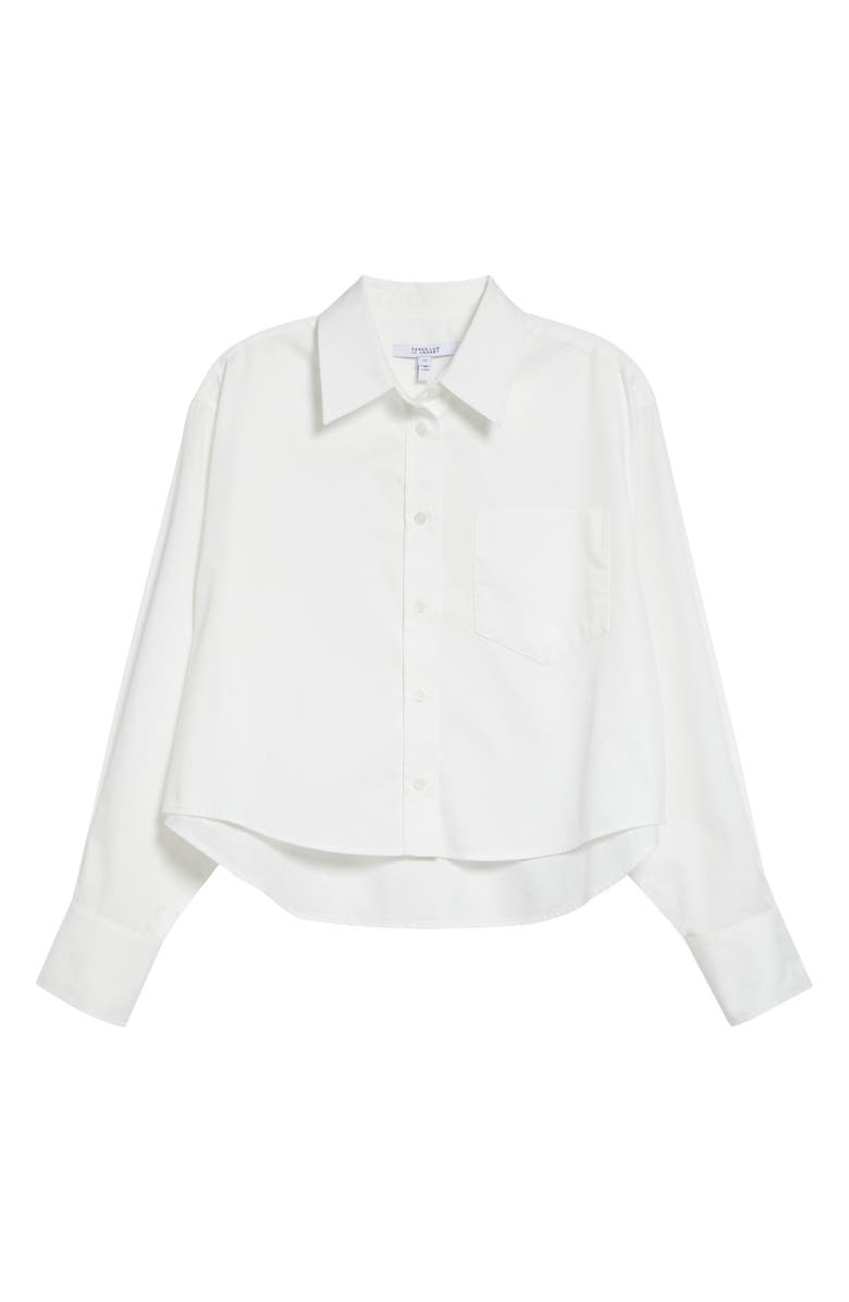 Derek Lam 10 Crosby Evelina Poplin Boxy Button-Up Shirt, Alternate, color, White