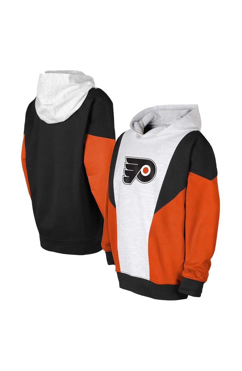 Outerstuff Youth Ash/Black Philadelphia Flyers Champion League Fleece Pullover Hoodie, Alternate, color, Ash