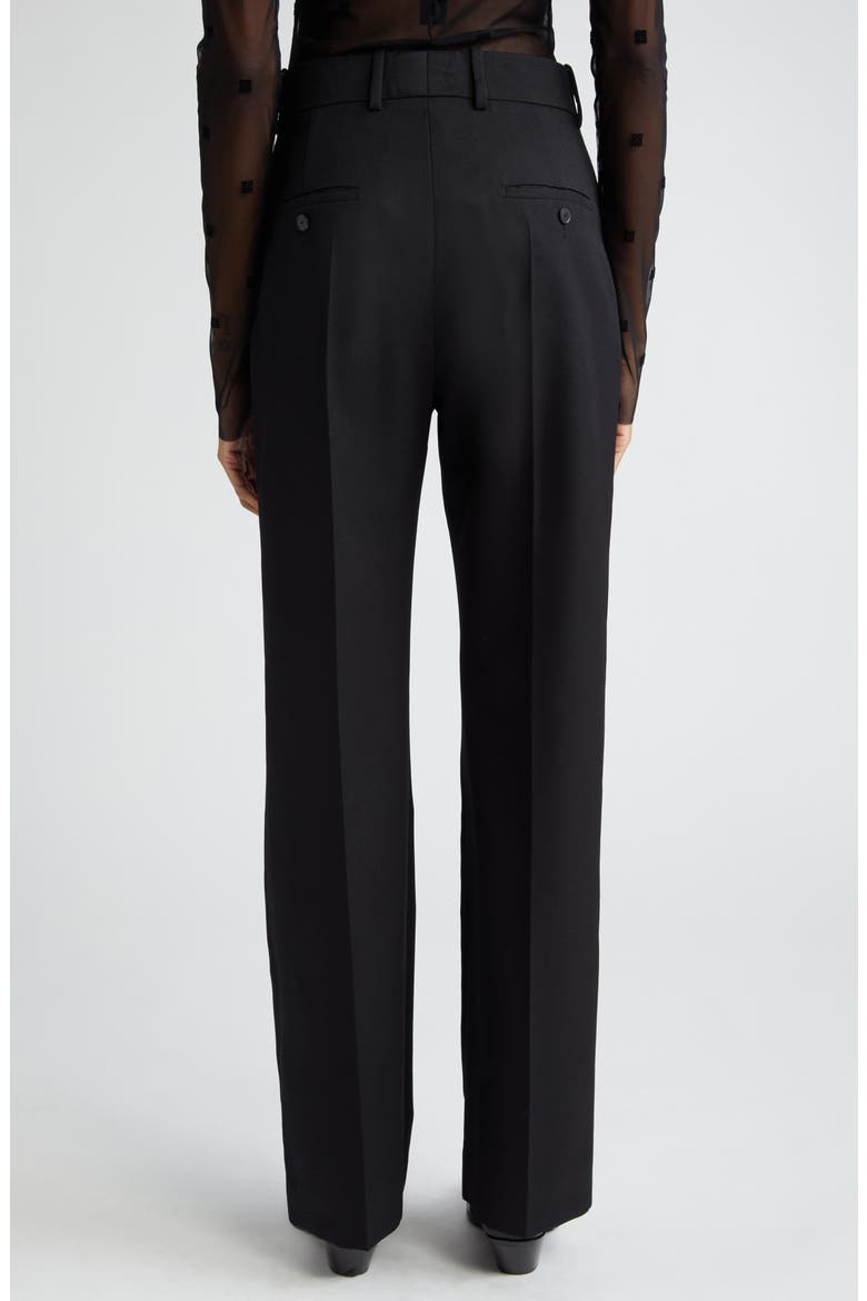 Wool & Mohair Straight Leg Pants, Alternate, color, BLACK