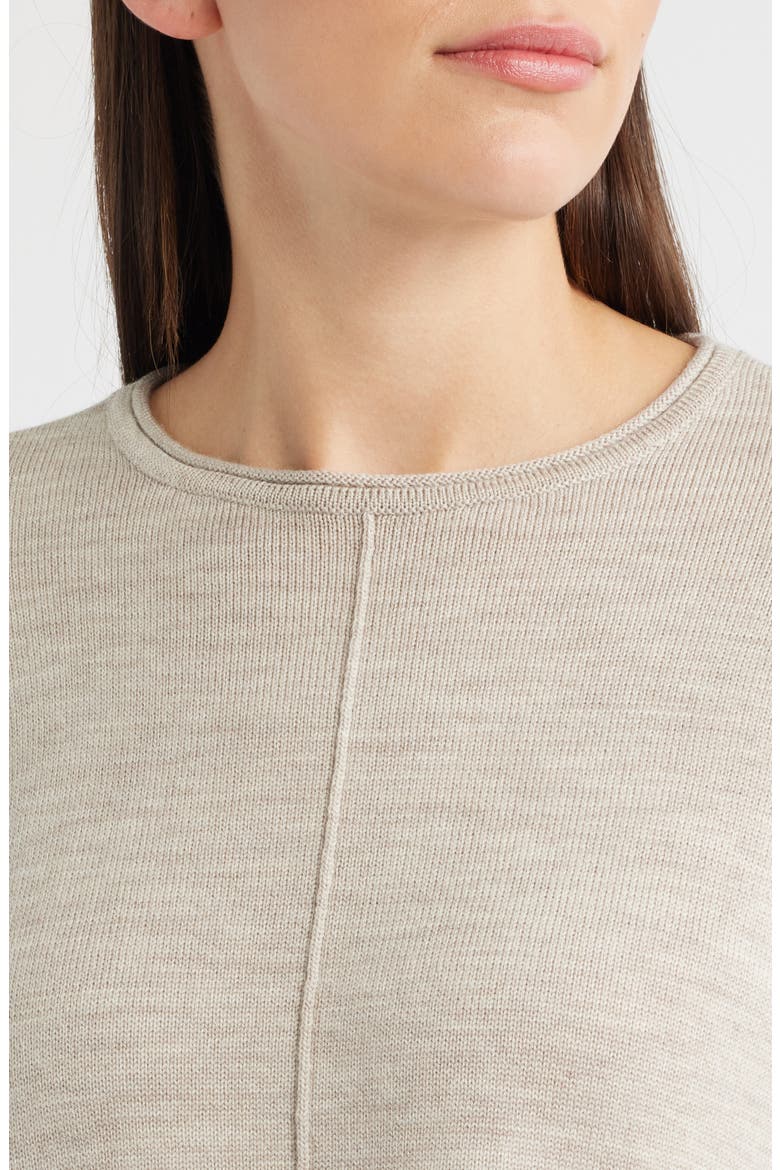 Crewneck Wool Sweater, Alternate, color, MAPLE OAT