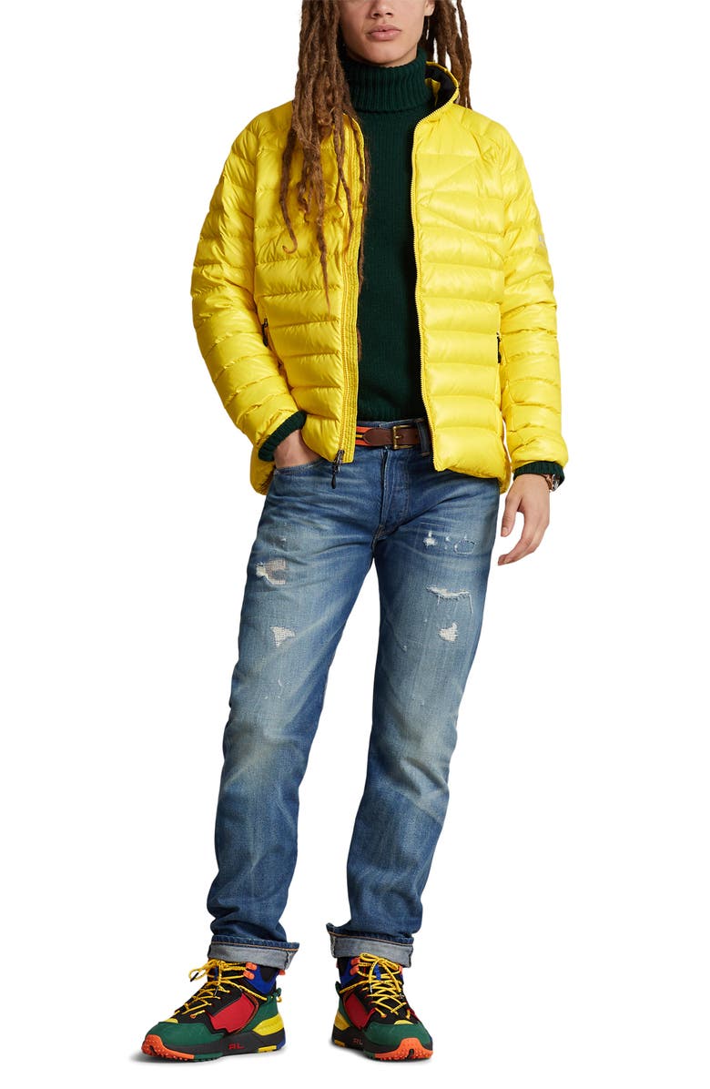 Polo Ralph Lauren Macoy Quilted Down Jacket, Alternate, color, Lemon Crush