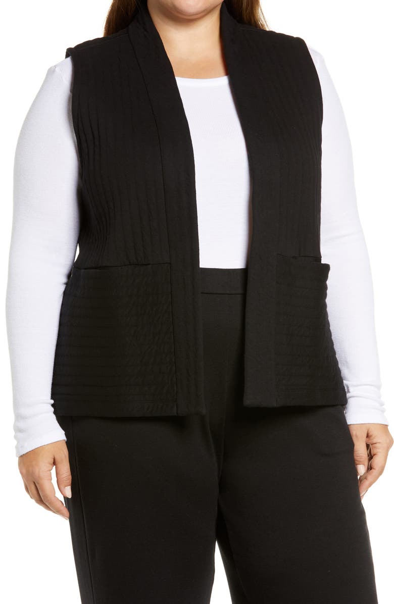 Eileen Fisher Rib Organic Cotton Vest, Main, color, 