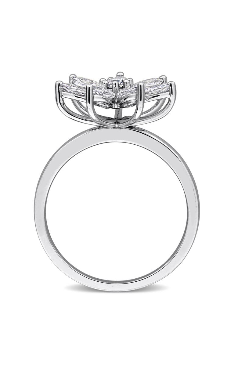 Julianna B. 1-1/2 CTW Lab-Grown Diamond Flower Ring 14k, Alternate, color, White Gold