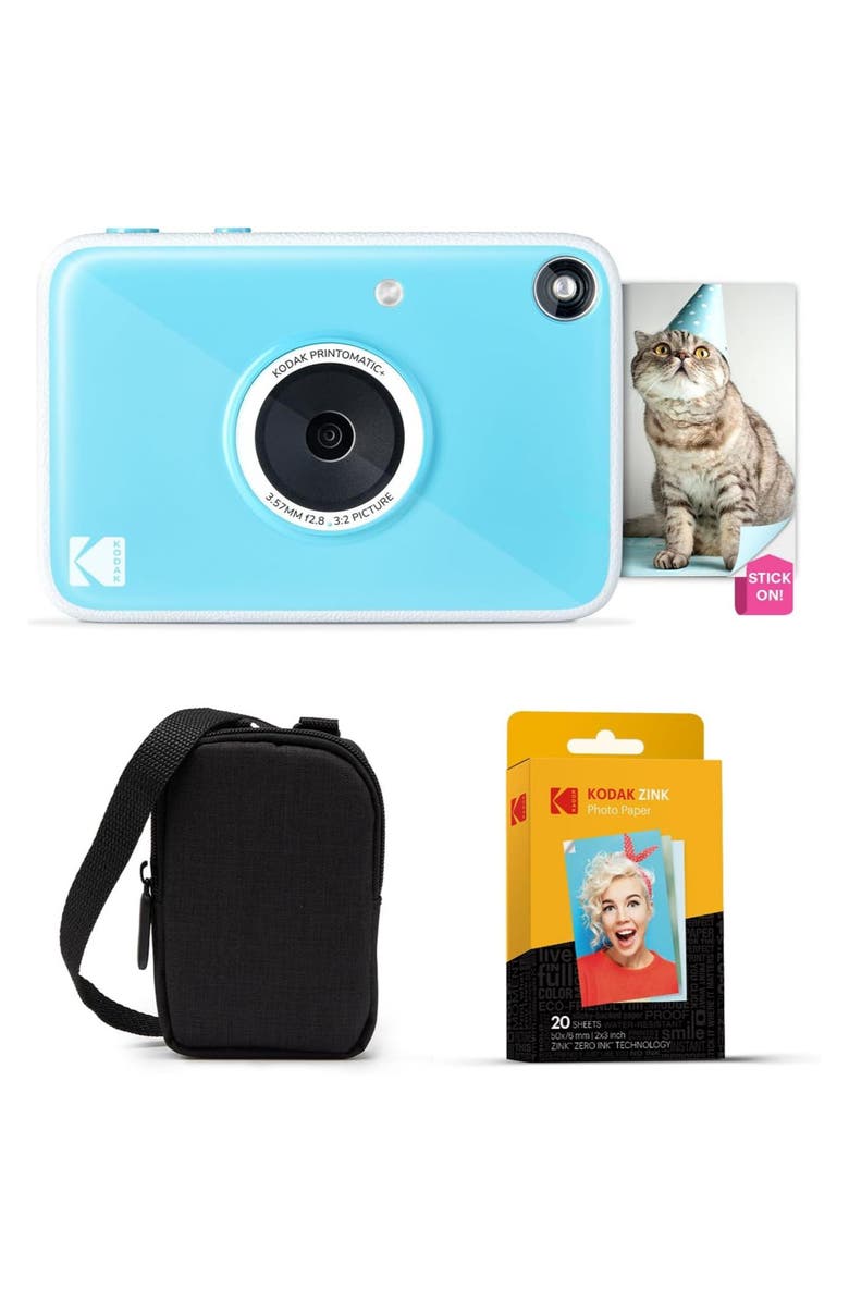 Kodak Printomatic+ Camera Bundle w/ Zink Paper, Main, color, Blue