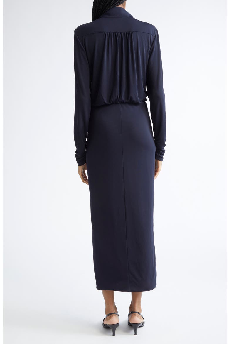Seferina Ruched Detail Long Sleeve Shirtdress, Alternate, color, NAVY