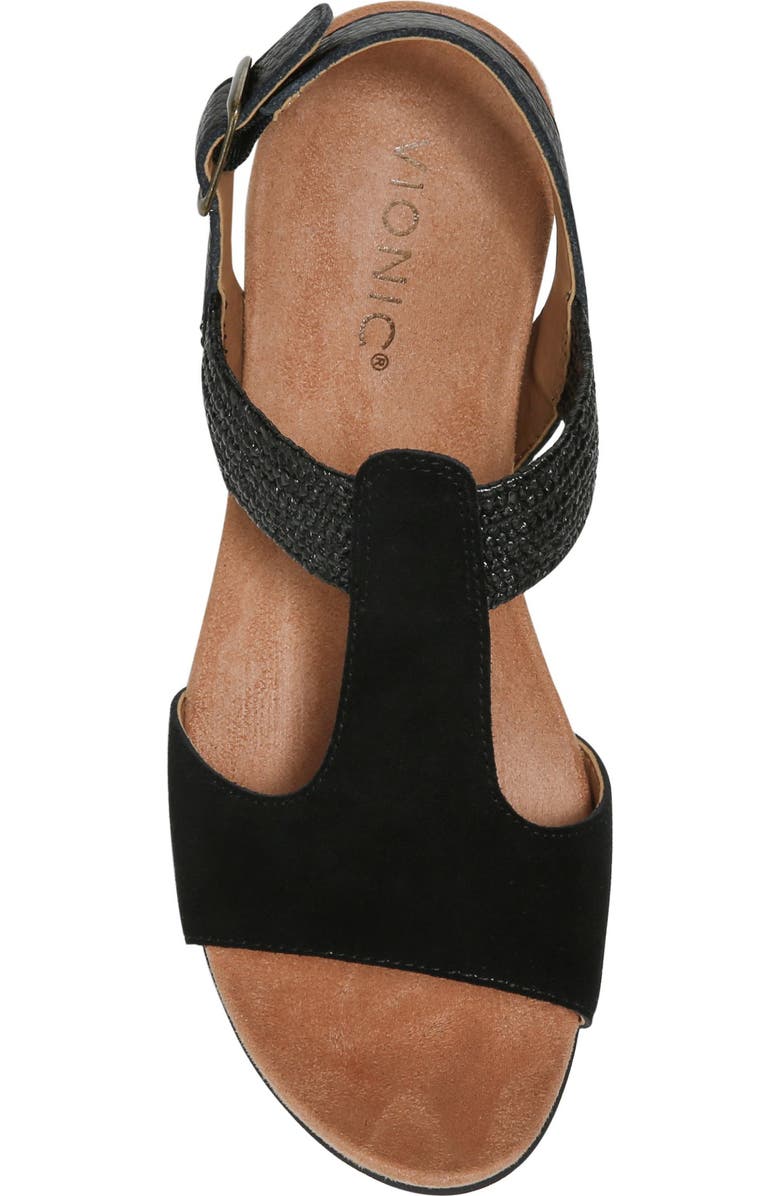 Vionic Kaytie T-Strap Wedge Sandal, Alternate, color,