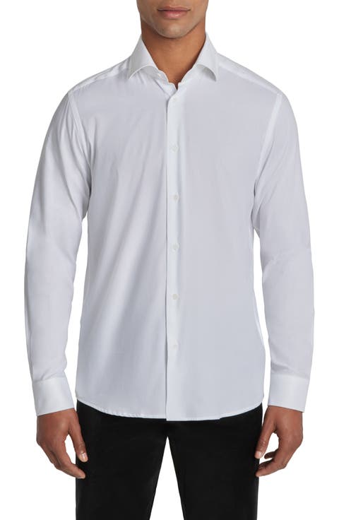 Aurelio Cotton & Silk Blend Dress Shirt