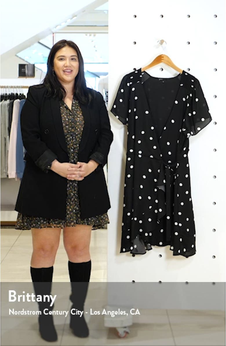 Gibson x International Women's Day Steph Taylor Jackson Smocked Shoulder Ruffle Wrap Dress, sales video thumbnail