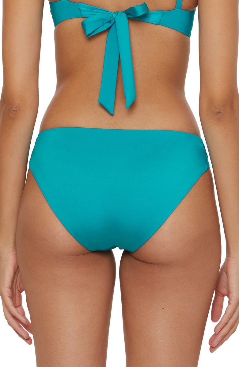 Trina Turk Monaco Tab Bikini Bottoms, Alternate, color, Turkana Teal