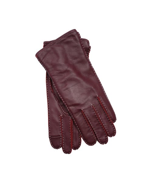 Echo Stretch Suede Fold-up Faux Fur Cuff Gloves In Brown
