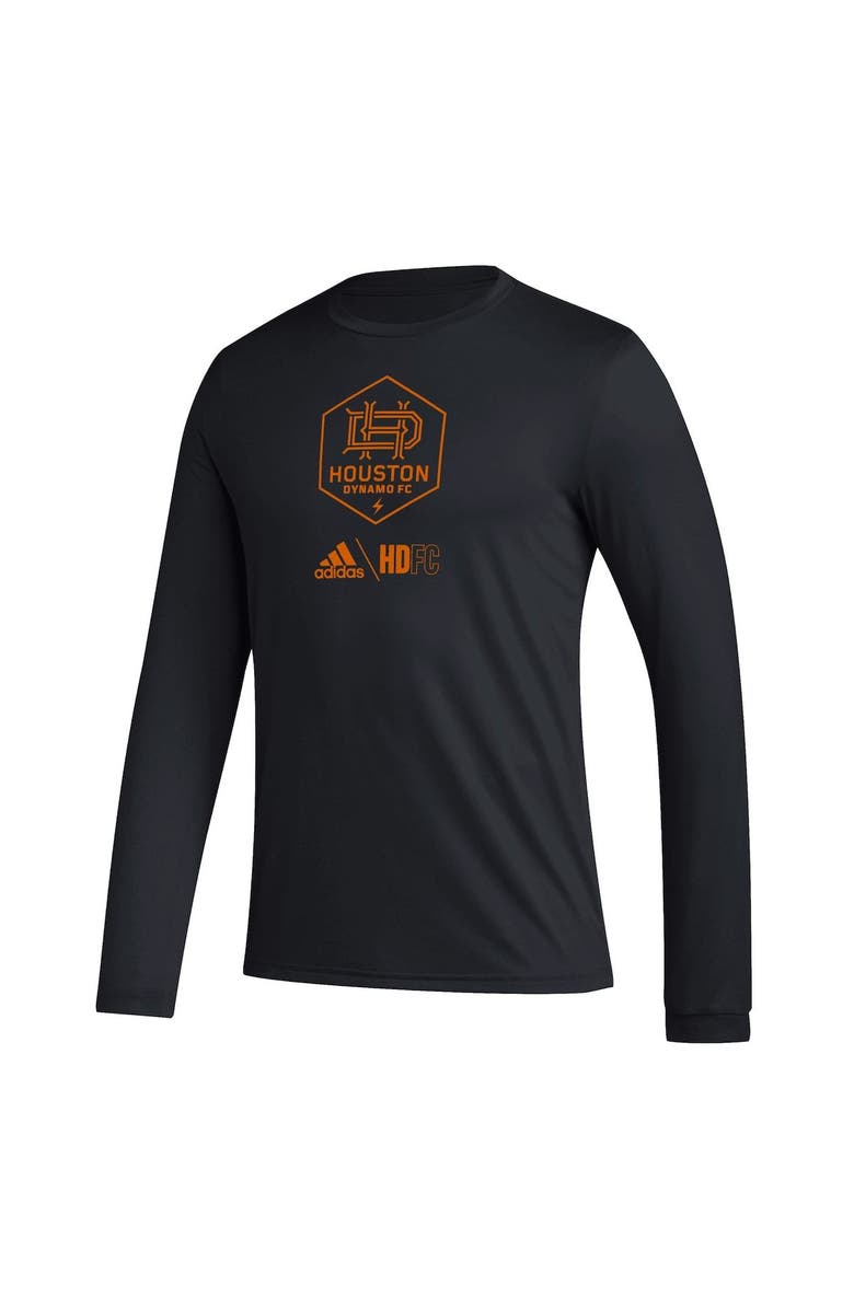 adidas Men's adidas Black Houston Dynamo FC Icon AEROREADY Long Sleeve T-Shirt, Alternate, color,