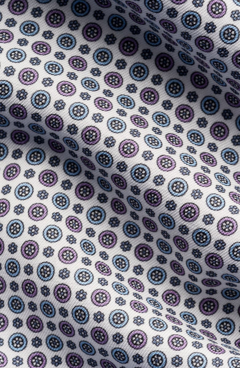 Eton Slim Fit Micro Floral Print Shirt, Alternate, color, Medium Purple