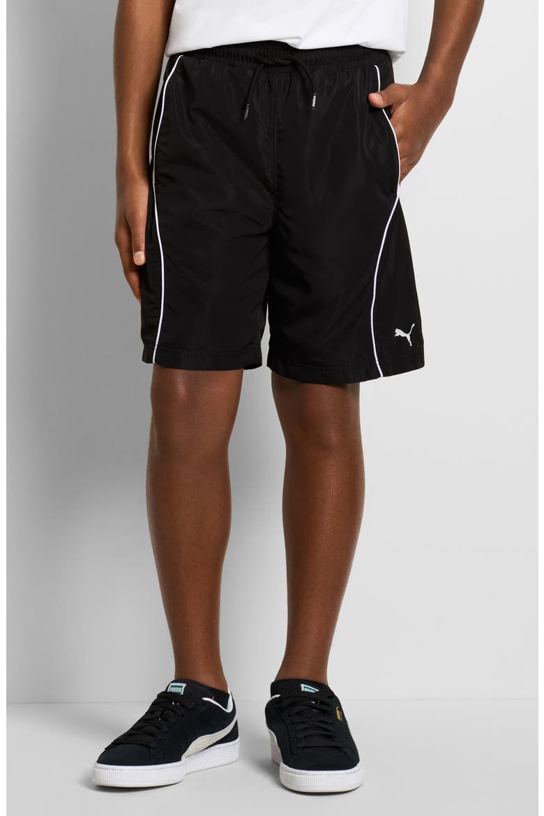Kids' Woven Track Shorts, Alternate, color, BLACK