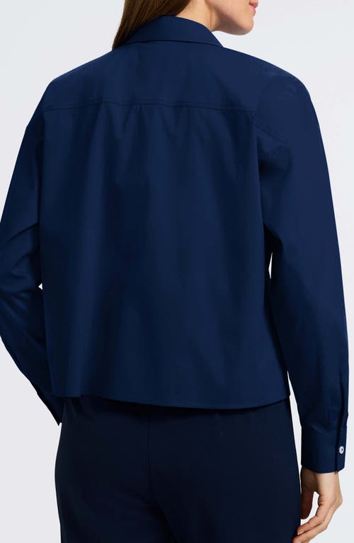 Foxcroft Marina Button-up Shirt In Blue