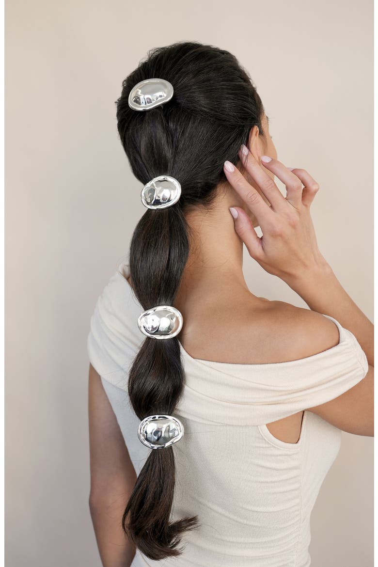 Noble Nugget Hair Pin, Alternate, color, SILVER