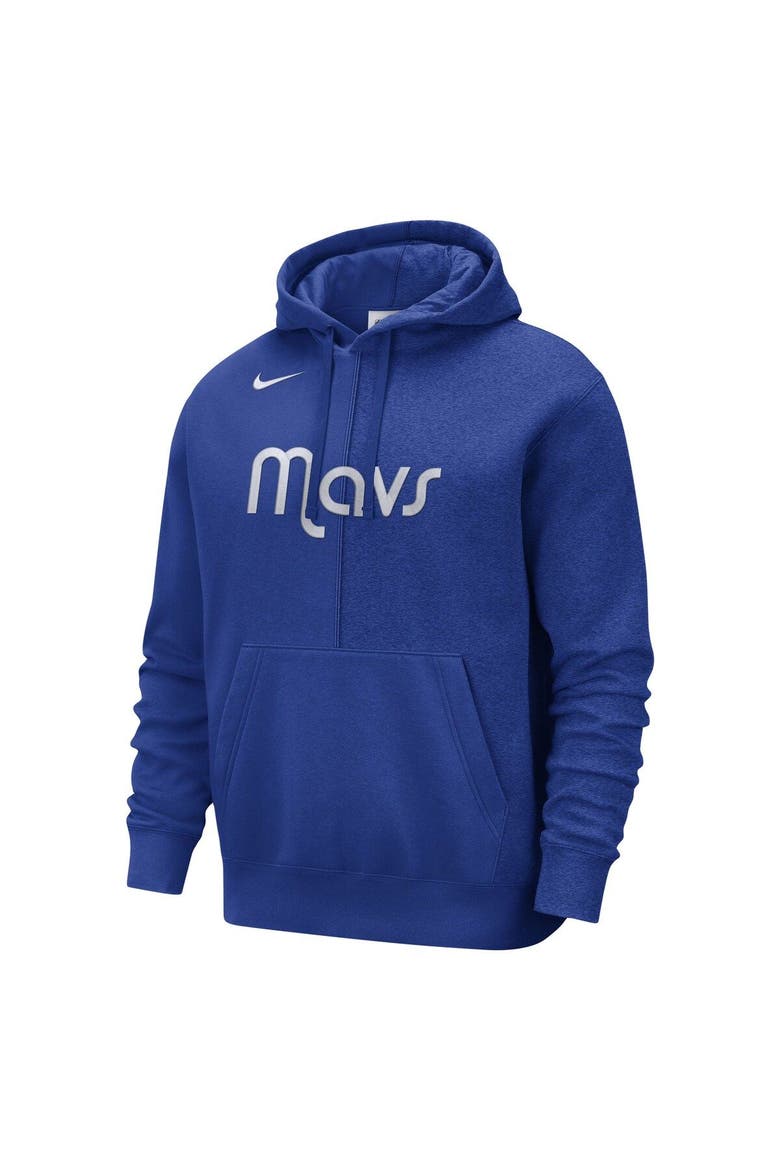 Men's Nike Blue Dallas Mavericks Courtside Versus Stitch Split Pullover Hoodie, Alternate, color, Blue