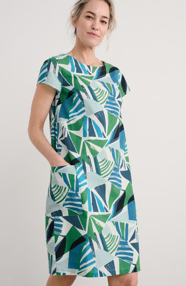 Seasalt Cornwall River Cove Shift Dress, Alternate, color, Spinnaker Sails Hedgerow