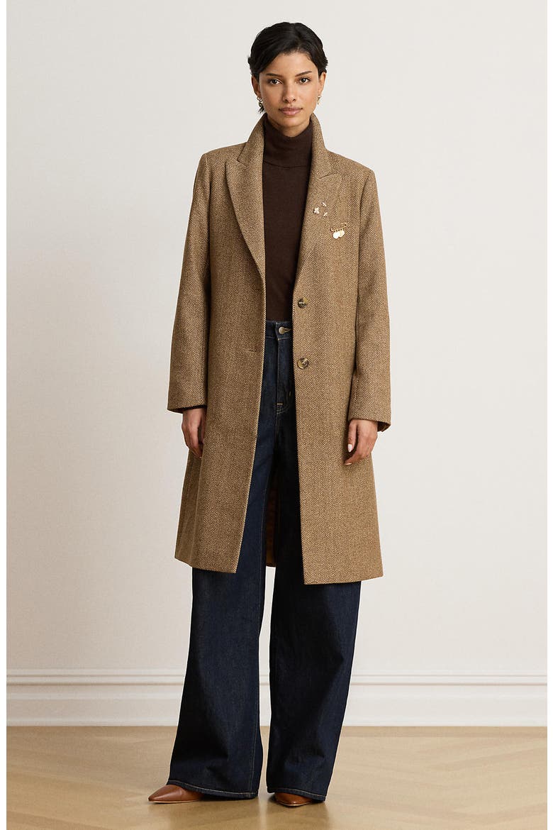 Lauren Ralph Lauren Wool Blend Tweed Coat (Women) | Nordstrom