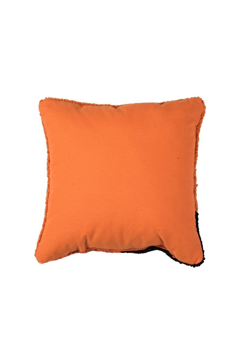 Cat Witch Halloween Mini Hooked Accent Pillow, Alternate, color, Orange