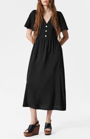 & Other Stories V-Neck Midi Dress