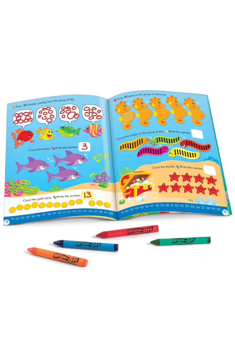 TREND Enterprises Counting to 100 Reusable Book & Crayons, Alternate, color, Multicolored