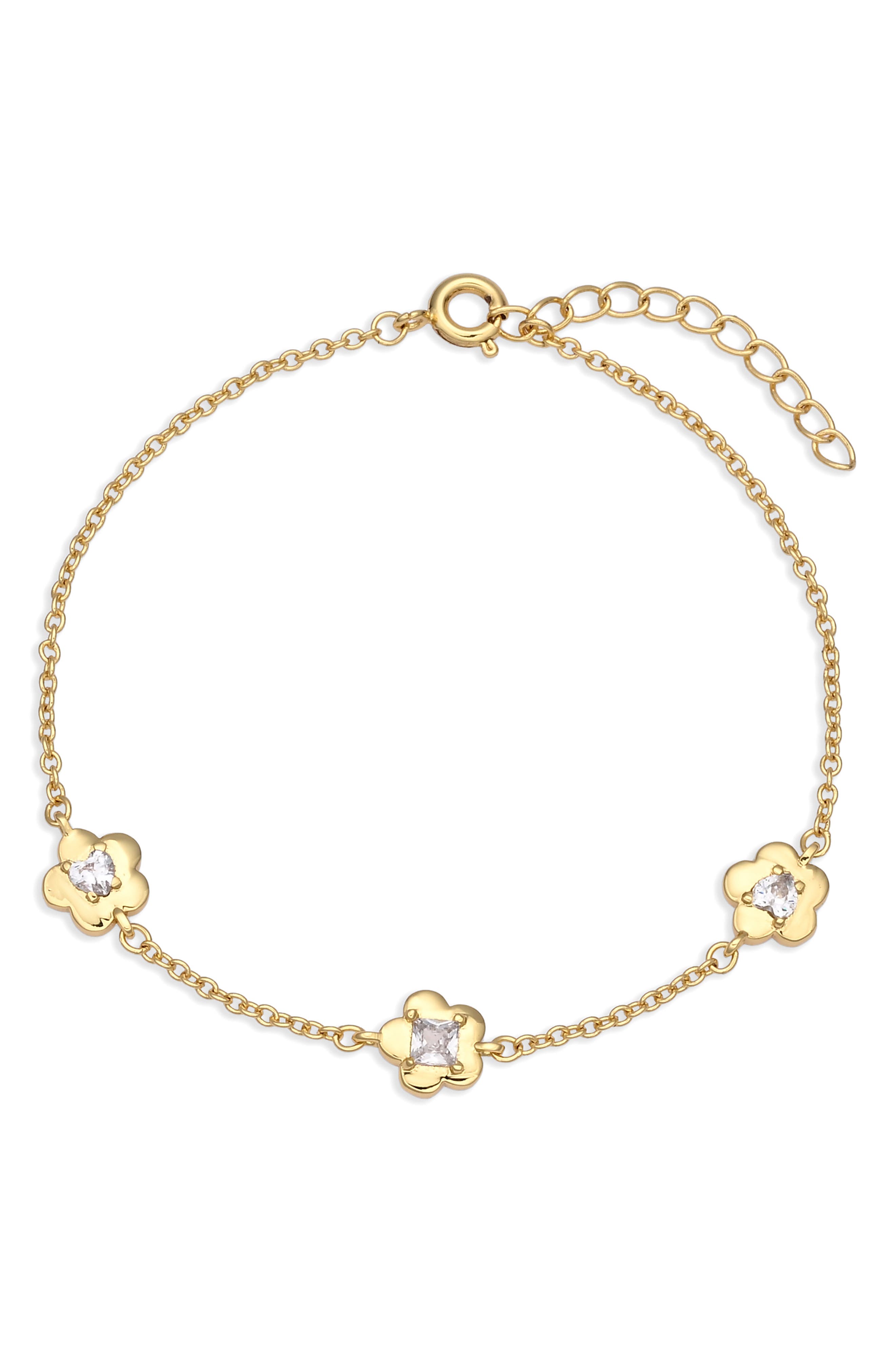Soren Bloom Cubic Zirconia Chain Bracelet