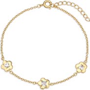EYE CANDY LOS ANGELES Soren Bloom Cubic Zirconia Chain Bracelet