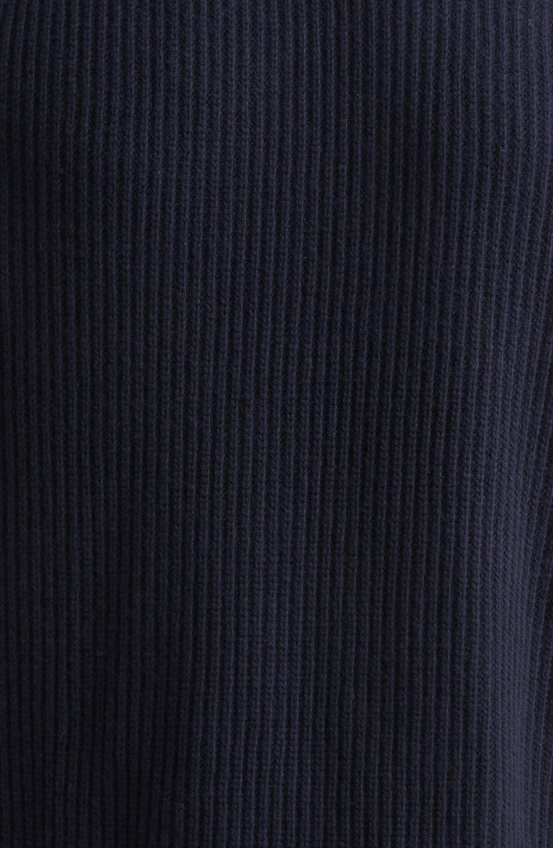 Moncler Mixed Media Cardigan, Alternate, color, Navy Blue