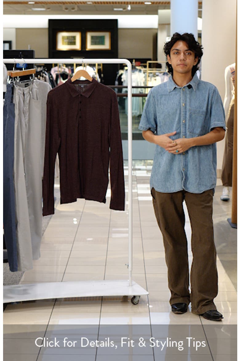 Jalen Three Color Marl Jacquard Long Sleeve Polo video