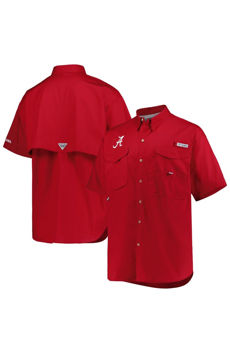 Columbia Men's Columbia Crimson Alabama Crimson Tide Big & Tall Bonehead Button-Up Shirt, Main, color, 