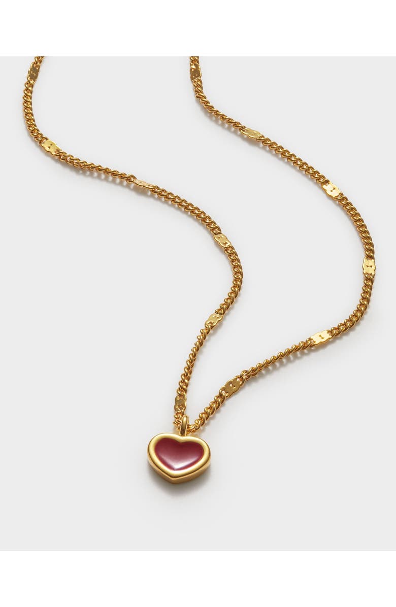 Katie Loxton Rouge Waterproof Gold Heart Necklace, Alternate, color, Gold