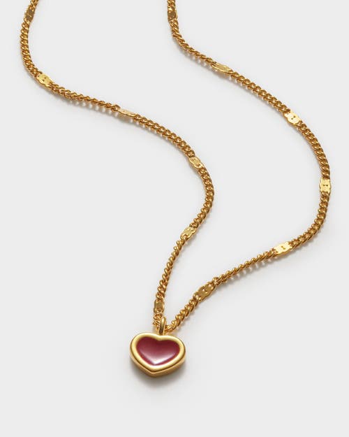 Katie Loxton Rouge Waterproof Gold Heart Necklace In Gold