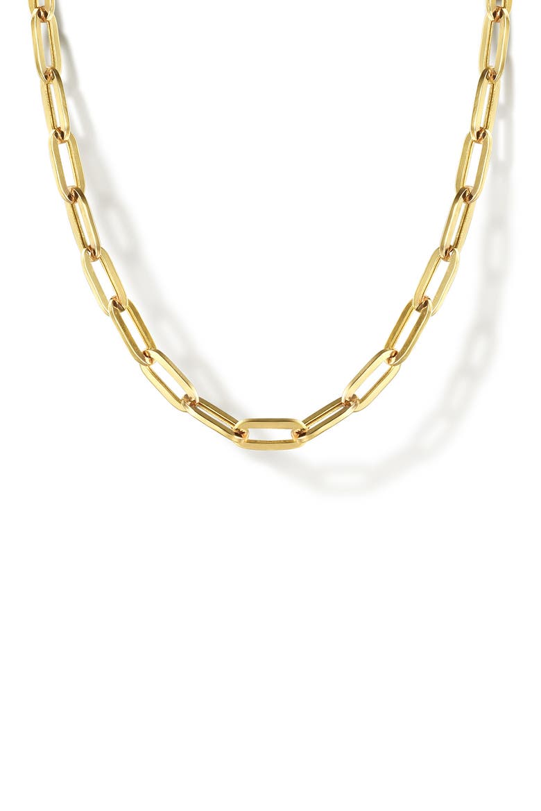 14k Gold Paper Clip Chain Necklace, Main, color, 14K YELLOW GOLD