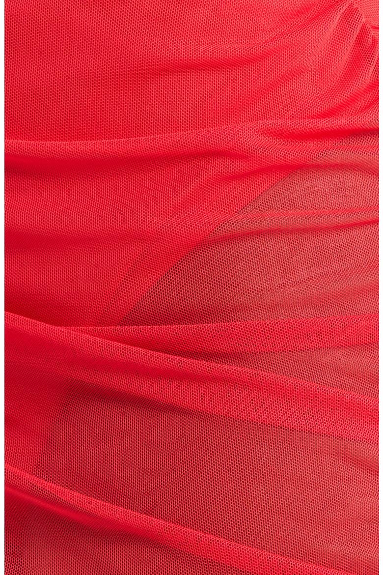 Mazina Skirted Bikini Bottoms, Alternate, color, SOLID RED