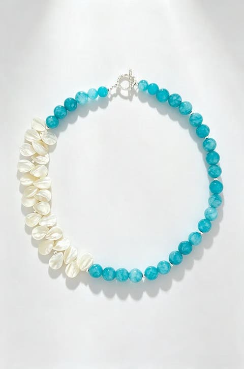 Amazonite & Mother Of Pearl Necklace