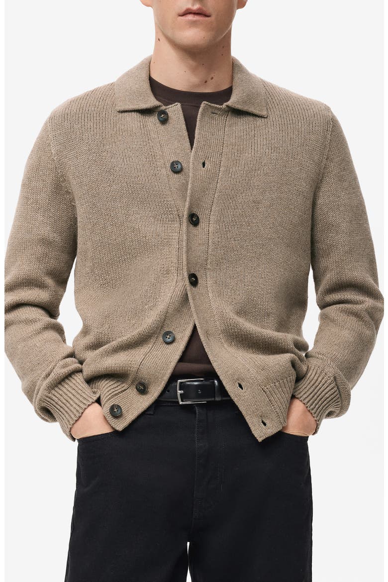 Wool Blend Cardigan, Main, color, BEIGE